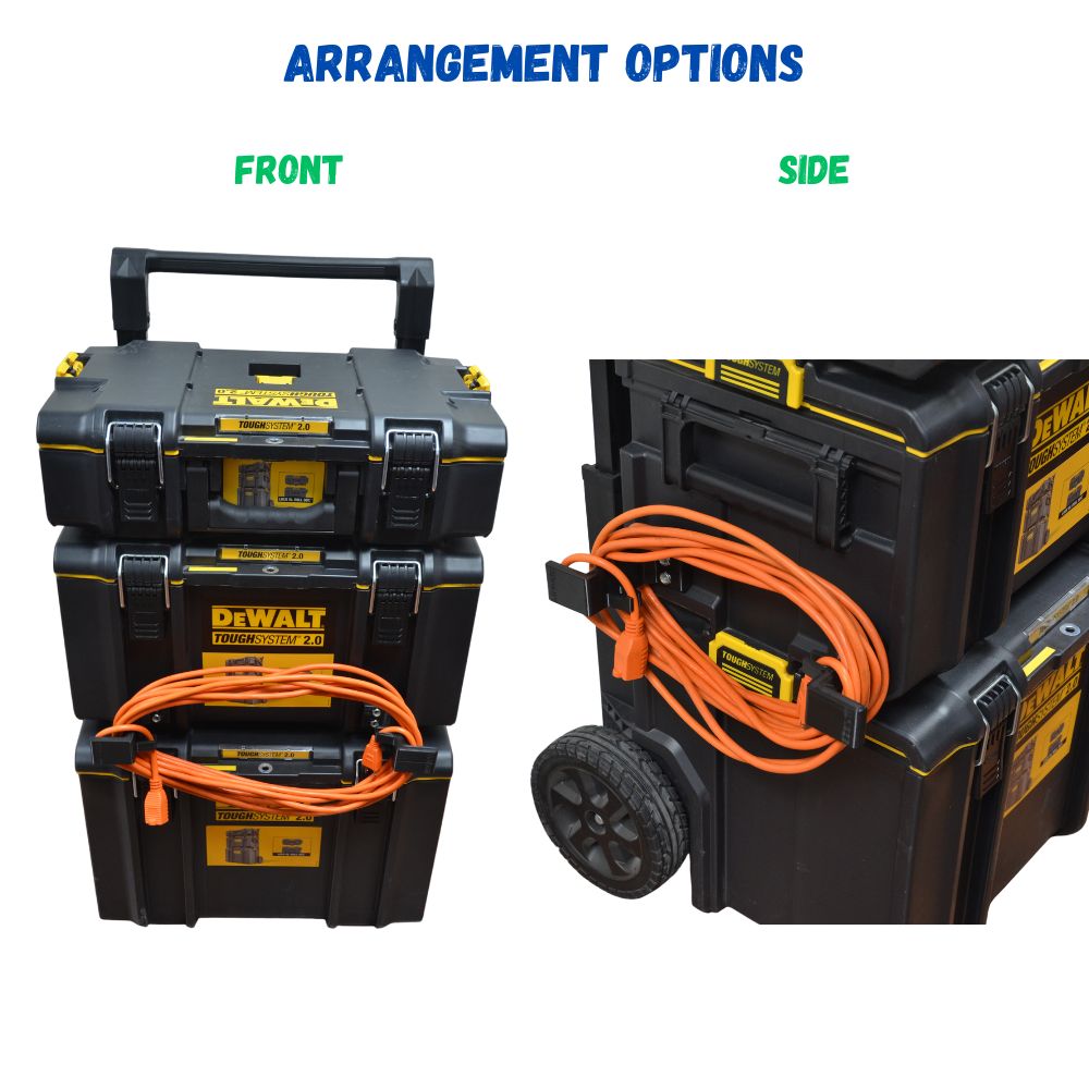 Extension Cord Holder With Clips compatible with Dewalt Toughsystem 2.0