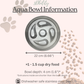 Personalized Slow Feeder Bowl with Aqua Stainless Steel Insert