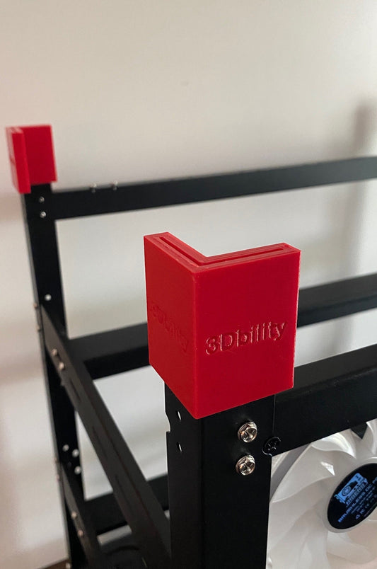 Mining Rig Stacking Inserts // 3D printed // 4-pack