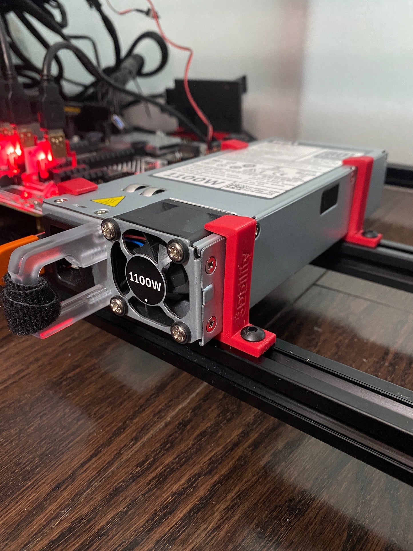 Server Power Supply Mounting Holders for Mining Rig // 3D printed //