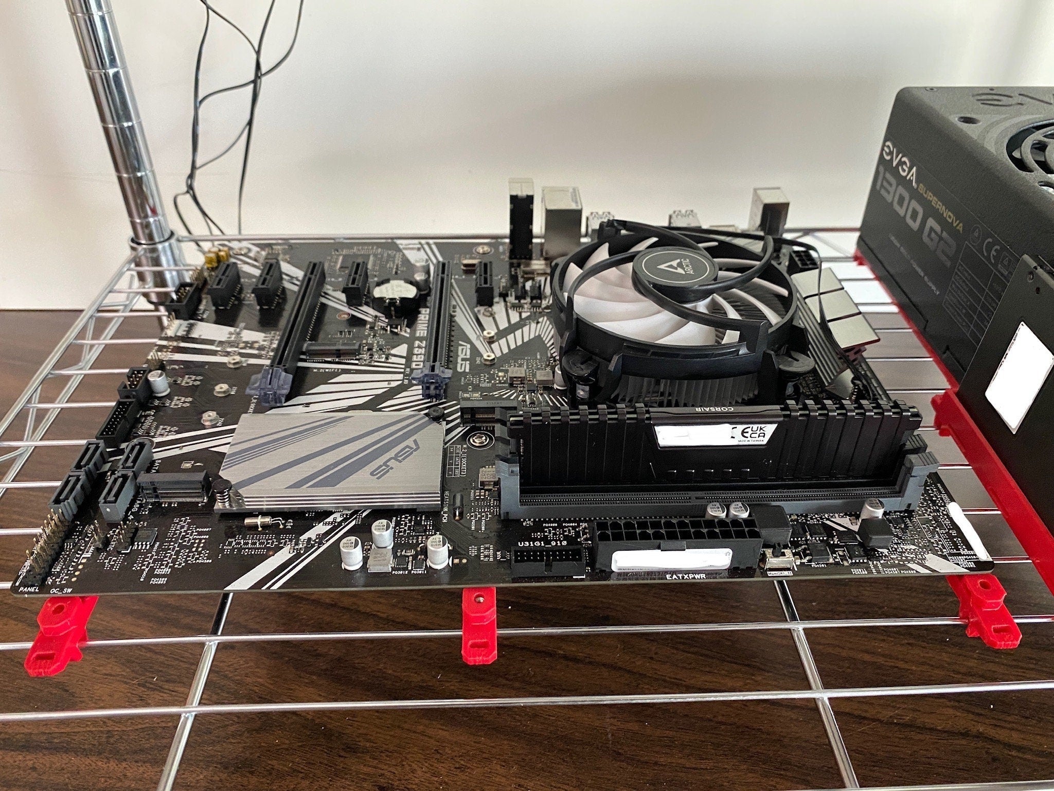 Wire Rack Motherboard Standoffs and Hangers for Mining Rig Shelf // Mu ...