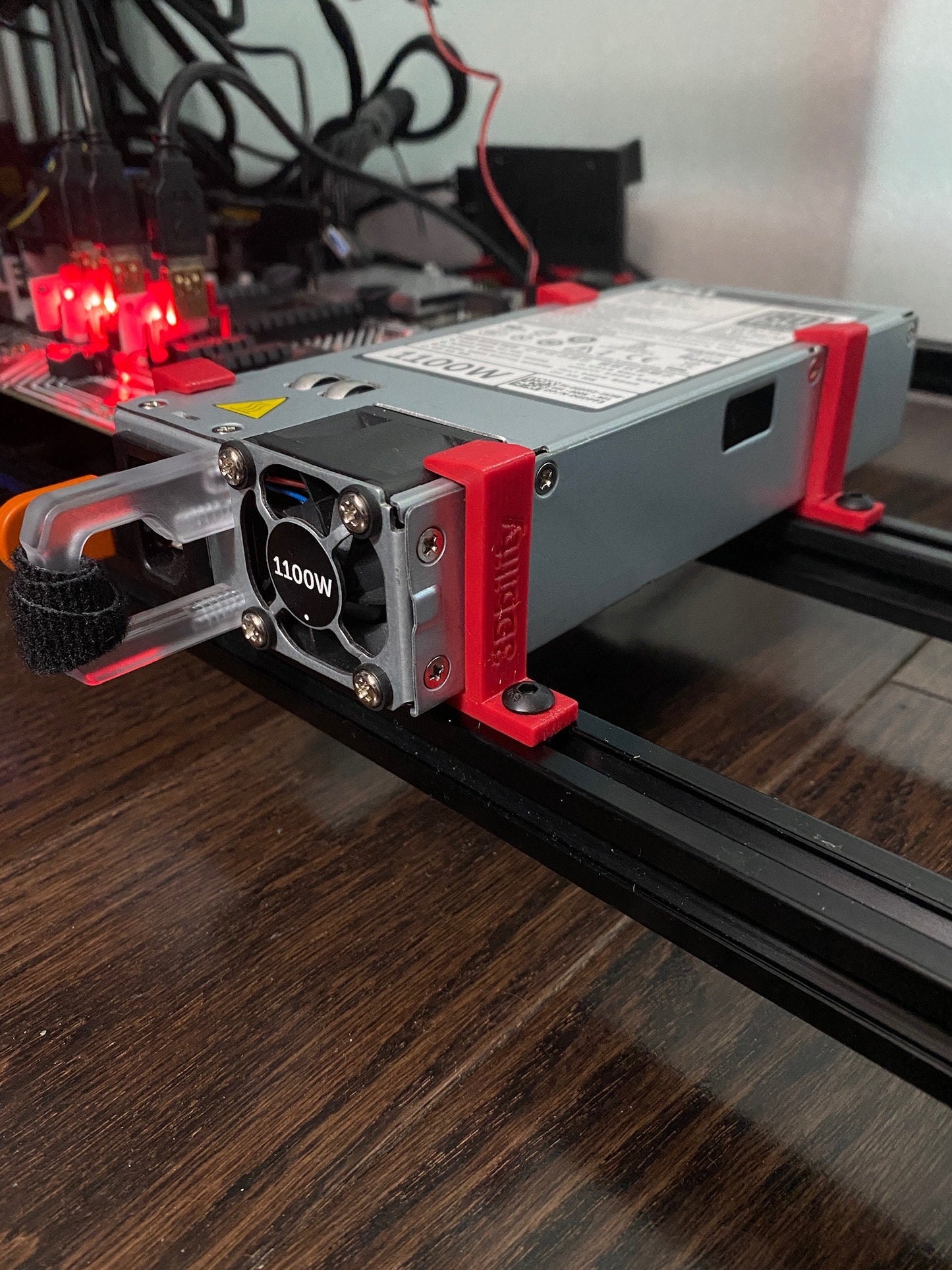 Server Power Supply Mounting Holders for Mining Rig // 3D printed //