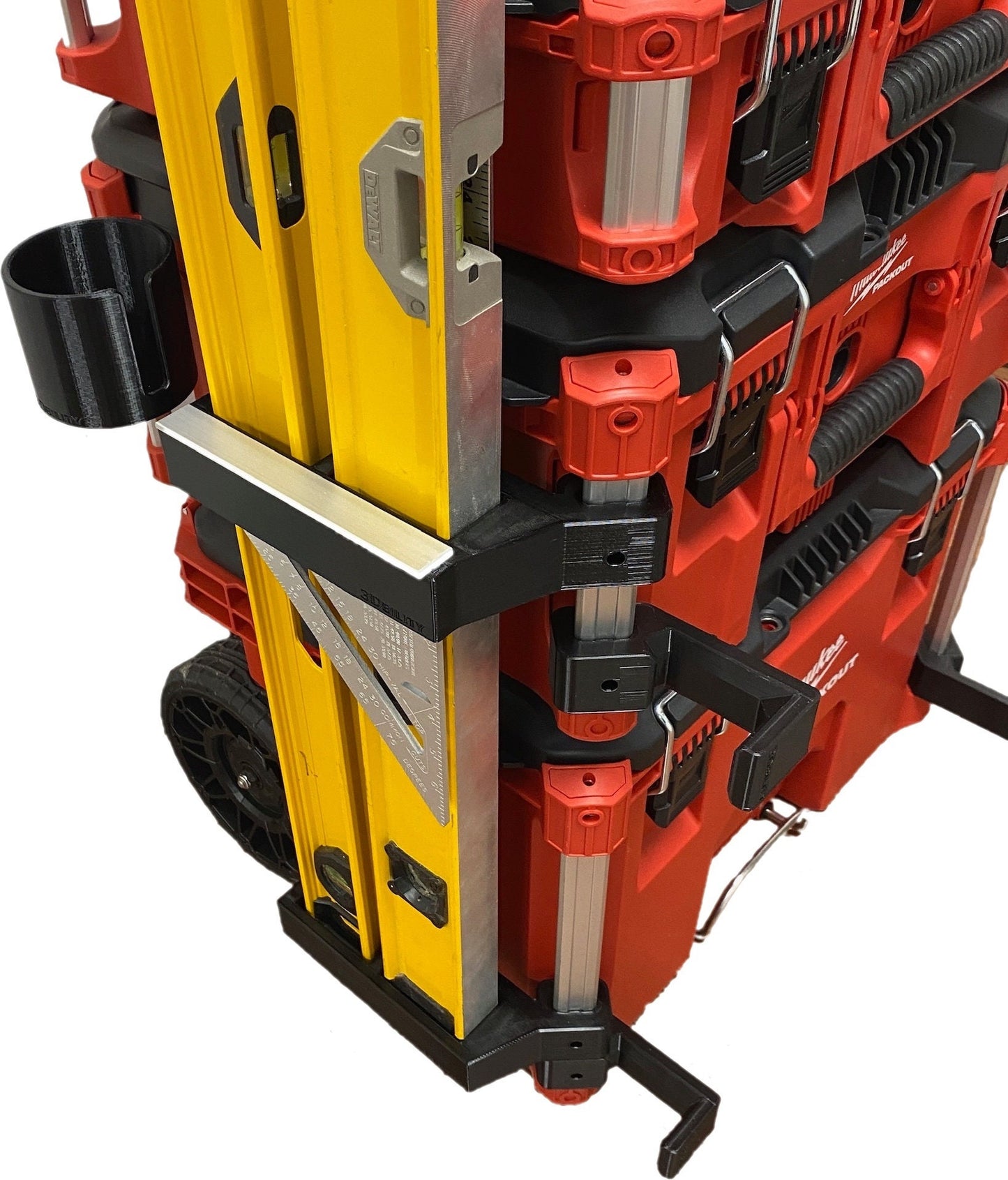 BUNDLE // 5in1-Level / T-squares / Carpenter / Cup / Cable Holders compatible with Milwaukee Packout