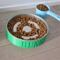 Personalized Slow Feeder Bowl with Lined Stainless Steel Insert