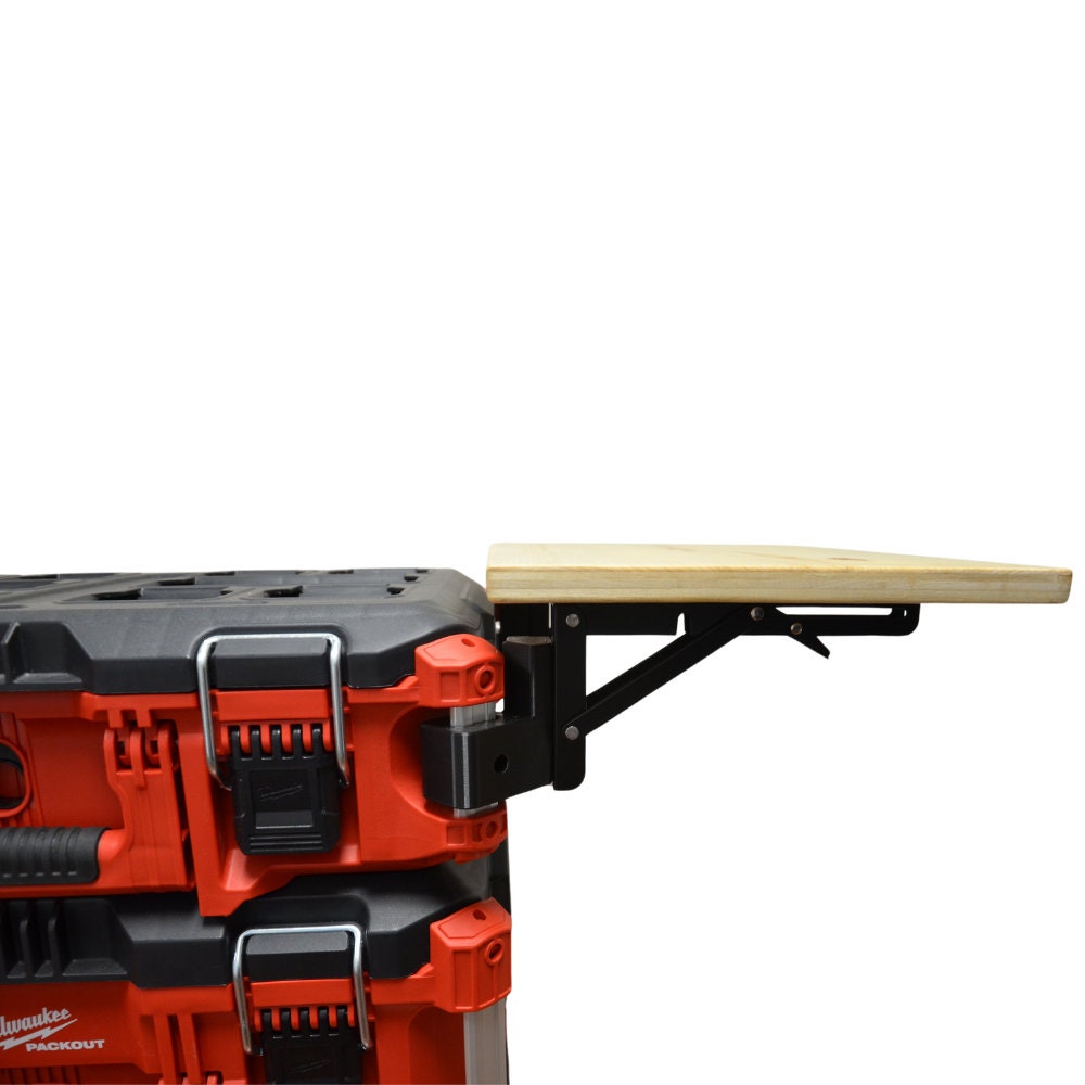 Side Wood Worktop compatible with Milwaukee Packout // Foldable Side Table