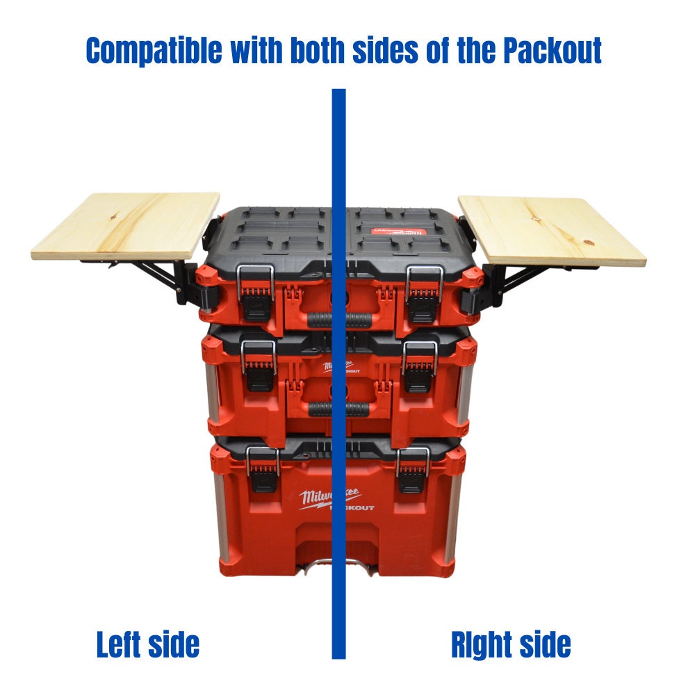 Side Wood Worktop compatible with Milwaukee Packout // Foldable Side Table