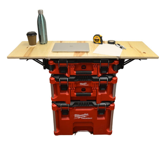 Multi-piece bundle wood worktop compatible with Milwaukee Packout // Workstation // Workbench // Plywood // multi-sections //