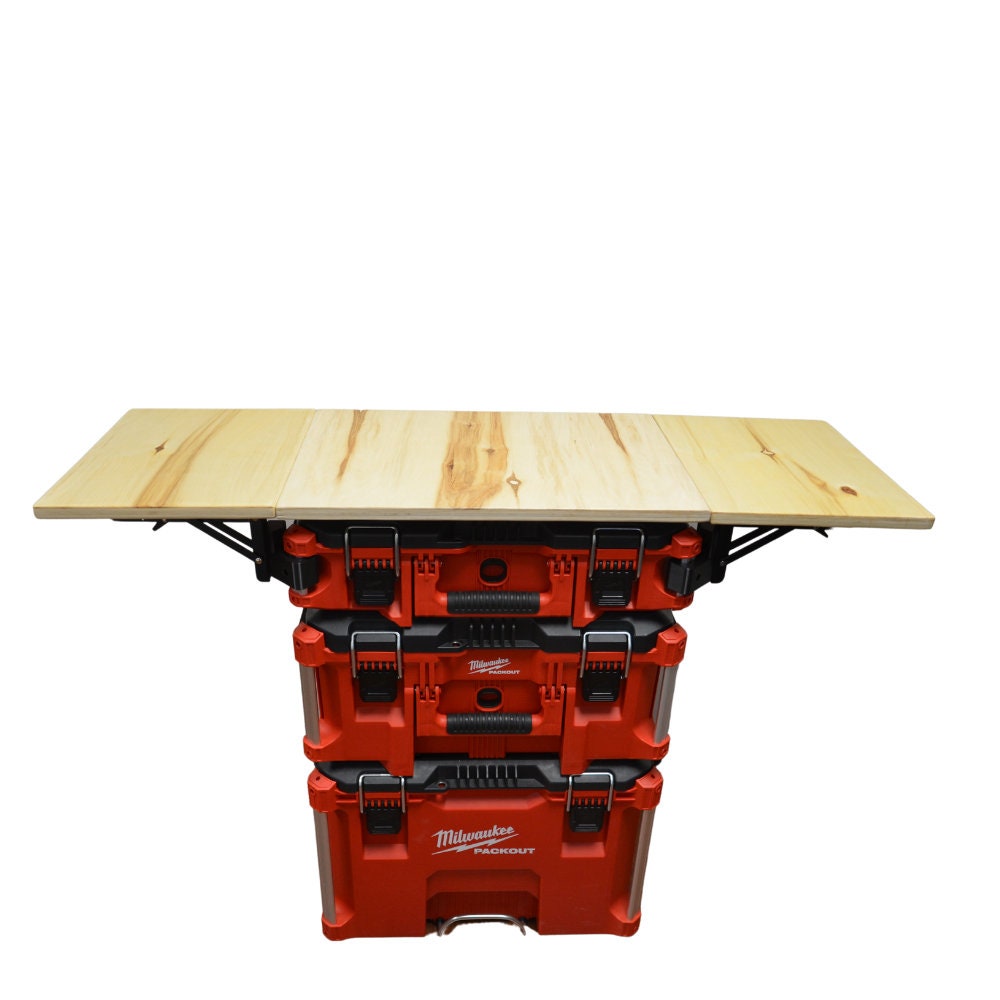 Multi-piece bundle wood worktop compatible with Milwaukee Packout // Workstation // Workbench // Plywood // multi-sections //