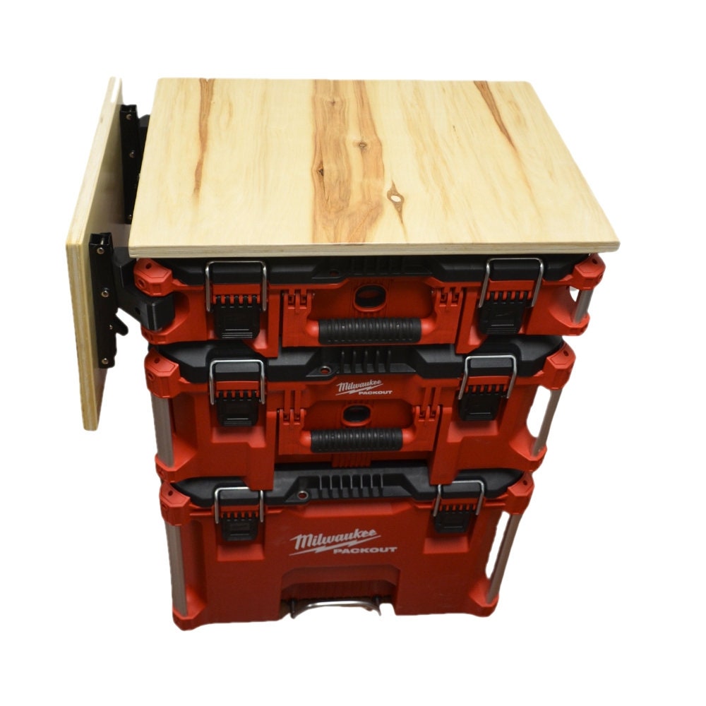 Multi-piece bundle wood worktop compatible with Milwaukee Packout // Workstation // Workbench // Plywood // multi-sections //