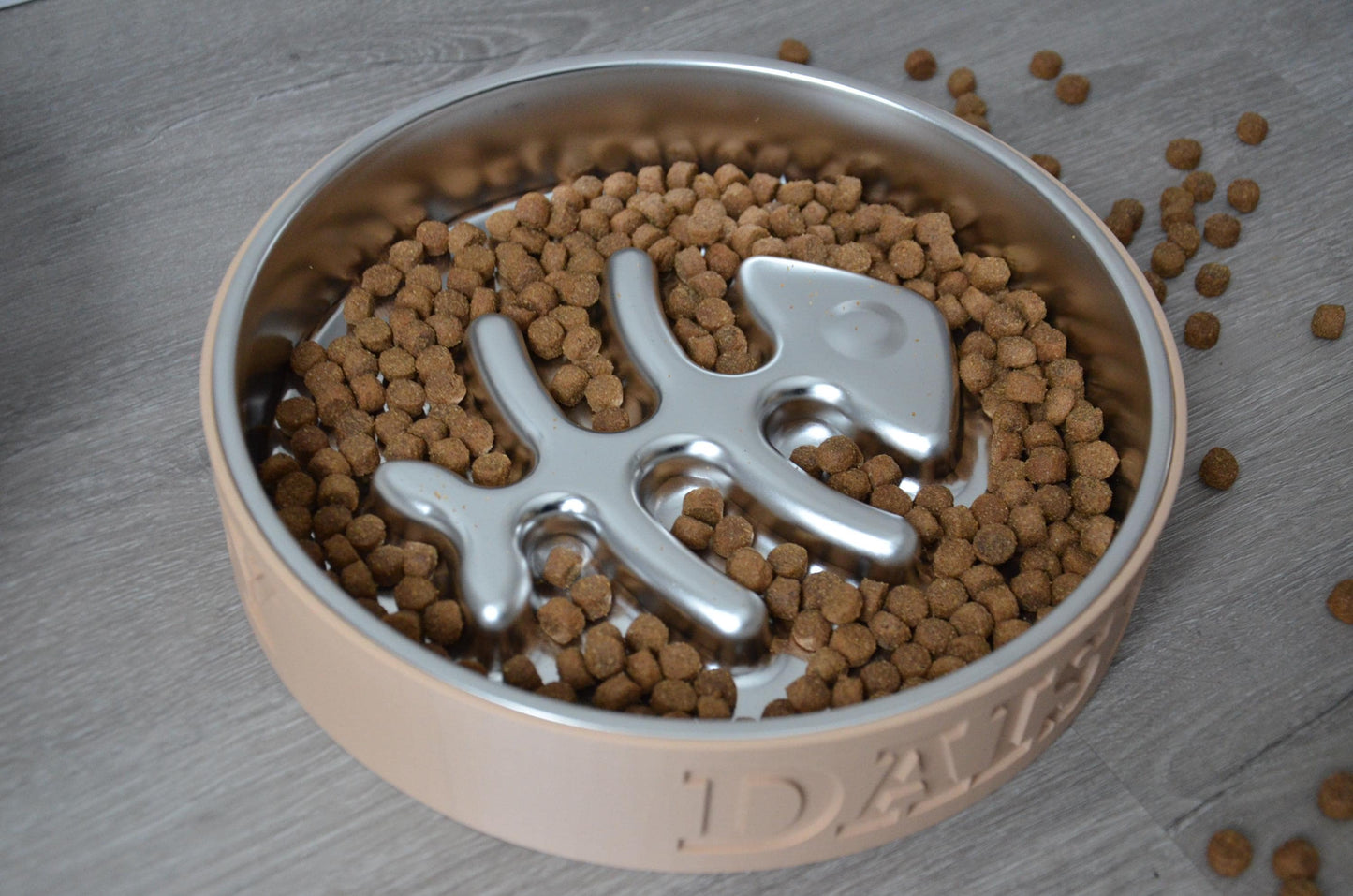 Personalized Bowl with Fish Bone Stainless Steel Insert