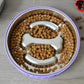 Personalized Slow Feeder Bowl with Bone & Line Stainless Steel Insert