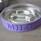 Personalized Slow Feeder Bowl with Bone & Line Stainless Steel Insert
