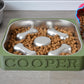 Personalized Slow Feeder Bowl with Square Stainless Steel Insert
