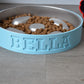 Personalized Slow Feeder Bowl with Aqua Stainless Steel Insert